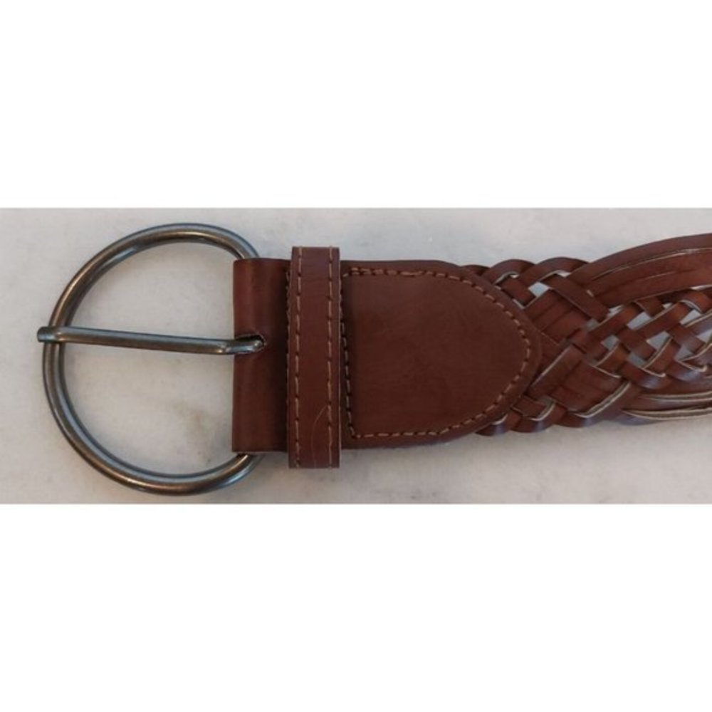Braided Belt w/ Faux TURQUOISE Accents Women's Western Boho Southwest Sz 5 - 40" - Picture 4 of 8